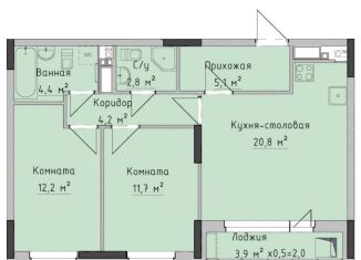 Продается 2-ком. квартира, 61.3 м2, Ижевск, жилой район Север