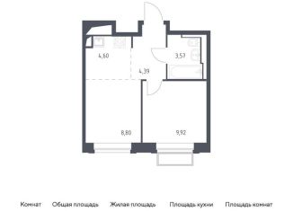 Продается однокомнатная квартира, 31.3 м2, Московская область, жилой комплекс Долина Яузы, 1