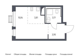 Продам квартиру студию, 21.7 м2, село Ям, ЖК Прибрежный Парк, жилой комплекс Прибрежный Парк, к6.2