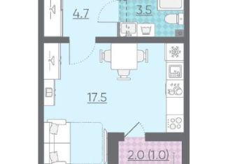 Продается квартира студия, 26.8 м2, Санкт-Петербург, Чарушинская улица, 26к1, ЖК Цветной Город