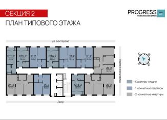 Однокомнатная квартира на продажу, 32.6 м2, Астрахань, улица Бехтерева, 8