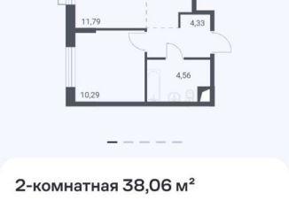Двухкомнатная квартира на продажу, 38.1 м2, поселение Кокошкино