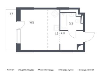 Квартира на продажу студия, 26.2 м2, Москва, Можайский район, жилой комплекс Верейская 41, к3/2