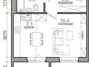 Продажа однокомнатной квартиры, 37.1 м2, рабочий поселок Маркова, жилой комплекс Ботаника, 5, ЖК Ботаника