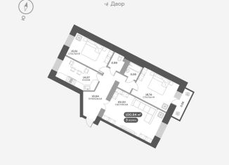 Продается 3-комнатная квартира, 100.3 м2, Красноярск, Октябрьский район