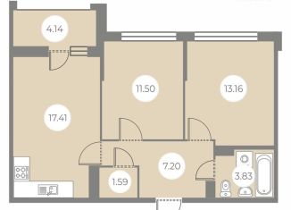 Продаю 2-комнатную квартиру, 54 м2, Санкт-Петербург, метро Парнас