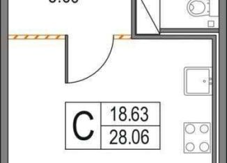 Продам квартиру студию, 28.1 м2, Санкт-Петербург, ЖК Приморский Квартал