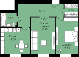 Продается двухкомнатная квартира, 65.2 м2, Мордовия