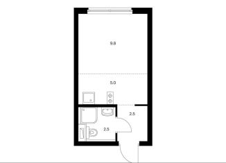 Продаю квартиру студию, 19.8 м2, Москва, жилой комплекс Руставели 14, к1/2, метро Бутырская