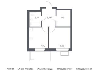 Продам 1-ком. квартиру, 35.8 м2, посёлок Жилино-1, жилой комплекс Егорово Парк, к3.1