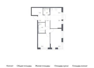 2-комнатная квартира на продажу, 62.7 м2, Москва, Молжаниновский район