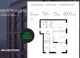 Продам двухкомнатную квартиру, 71.6 м2, Москва, район Щукино, Щукинская улица, 3