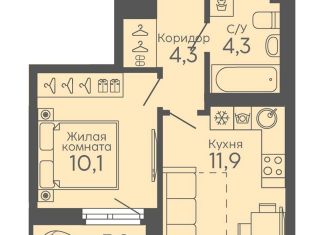 Продается однокомнатная квартира, 32.2 м2, Екатеринбург, метро Ботаническая, Новосинарский бульвар, 6