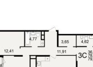 Продам 3-комнатную квартиру, 79.7 м2, Рязанская область, Льговская улица, 10