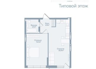 Продам 1-комнатную квартиру, 49.1 м2, Астрахань, Моздокская улица, 40, Советский район