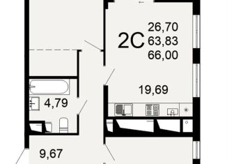 Продаю двухкомнатную квартиру, 66 м2, Рязань, Льговская улица, 10