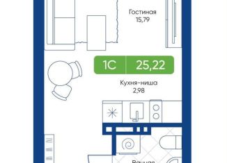Продам квартиру студию, 25.2 м2, Новосибирск, улица Королёва, 2