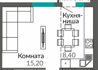Продажа однокомнатной квартиры, 38.5 м2, Крым