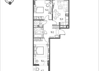 Продам 2-комнатную квартиру, 65.1 м2, Омская область, микрорайон Зелёная Река, 11