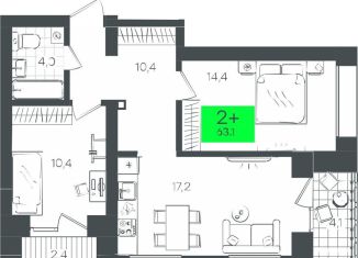 Продажа 2-комнатной квартиры, 63.1 м2, Тюмень, Калининский округ