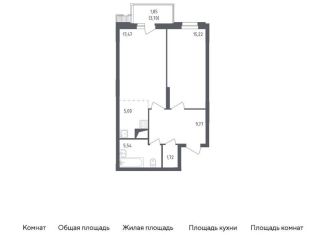 Продажа 1-комнатной квартиры, 56.6 м2, посёлок Жилино-1, жилой комплекс Егорово Парк, к1, ЖК Егорово Парк