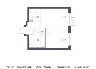 Продается однокомнатная квартира, 31.8 м2, деревня Мисайлово