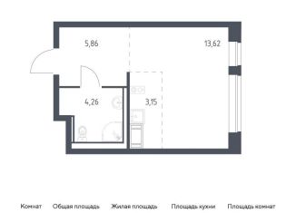 Квартира на продажу студия, 26.9 м2, Колпино, ЖК Новое Колпино
