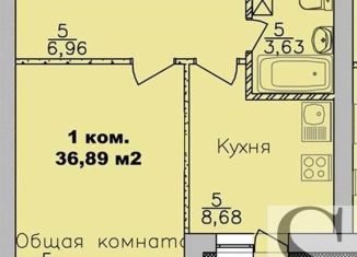 1-комнатная квартира на продажу, 36.9 м2, Новосибирск, улица Романтиков, 20, метро Площадь Гарина-Михайловского