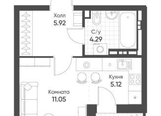 Квартира на продажу студия, 27.6 м2, Екатеринбург