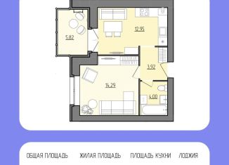 Продам 1-комнатную квартиру, 38.1 м2, Рыбинск