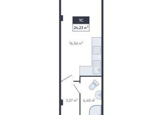 Квартира на продажу студия, 24.2 м2, Мурино, улица Шоссе в Лаврики, 64к4