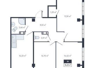 Продажа 3-ком. квартиры, 76.3 м2, Мурино, улица Шоссе в Лаврики, 64к4, ЖК Ромашки