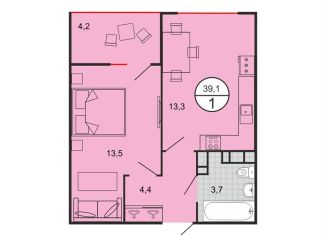 Продам 1-комнатную квартиру, 39.1 м2, Ставропольский край