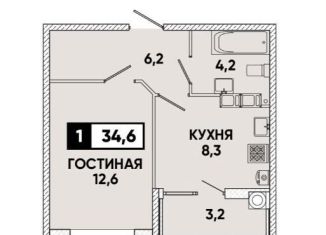 Продается 1-комнатная квартира, 35 м2, Ставрополь, Российский проспект, 12