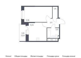 Продам однокомнатную квартиру, 33.5 м2, Санкт-Петербург, жилой комплекс Новое Колпино, к39