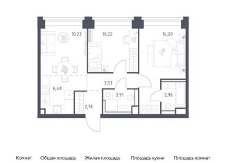 Продается двухкомнатная квартира, 53.4 м2, Москва, метро Минская, жилой комплекс Нова, к1