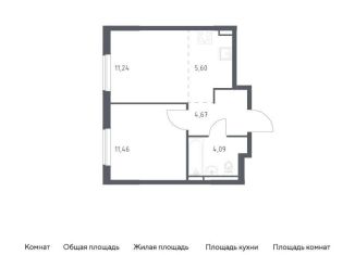 Продаю однокомнатную квартиру, 37.1 м2, Московская область