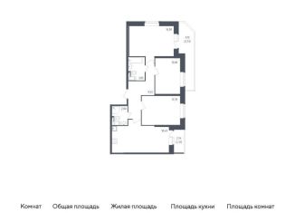 Продается 3-комнатная квартира, 77.4 м2, Санкт-Петербург, жилой комплекс Живи в Рыбацком, 5, метро Рыбацкое