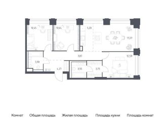 Продается 3-комнатная квартира, 79.6 м2, Москва, ЗАО, жилой комплекс Нова, к3