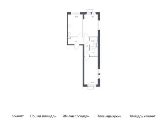 Продажа 2-комнатной квартиры, 57.5 м2, Московская область, жилой комплекс Квартал Ивакино, к2