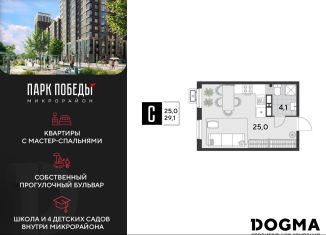 Квартира на продажу студия, 29.1 м2, Краснодар