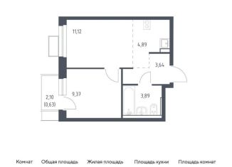 Продажа однокомнатной квартиры, 33.5 м2, Химки, жилой комплекс Квартал Ивакино, к2