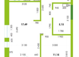 Продам однокомнатную квартиру, 48.7 м2, Астраханская область