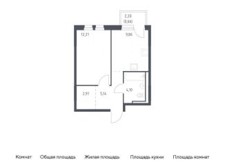 Продается однокомнатная квартира, 34.9 м2, деревня Новосаратовка