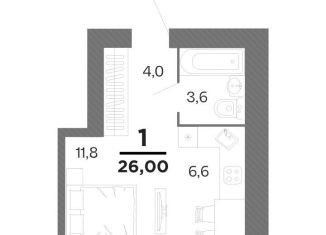 Продажа квартиры студии, 26 м2, Рязань