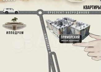 Продажа квартиры студии, 55.1 м2, Махачкала, проспект Насрутдинова, 162