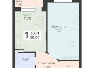 Продается однокомнатная квартира, 40 м2, Воронеж, улица Независимости, 78