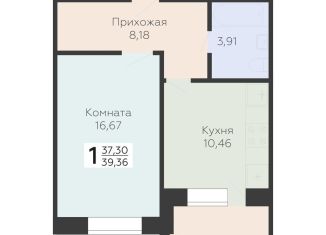 Продаю 1-комнатную квартиру, 39.4 м2, Орёл, улица Панчука, 83