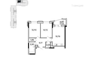 Продаю 2-ком. квартиру, 71 м2, Ижевск, Новая Восьмая улица, 67