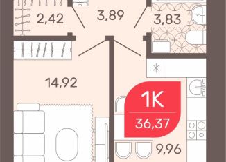 Продам 1-комнатную квартиру, 36.4 м2, Забайкальский край